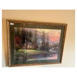 Framed Thomas Kincaid puzzle picture