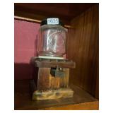 Wood and glass nut dispenser