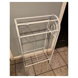 White metal towel / quilt rack
