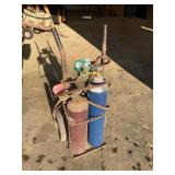 Oxygen Acetylene Victor gauges, torch, dolly