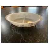 White divided dish - anchor, Pyrex or Fireking?