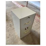 2 drawer metal file cabinet with key