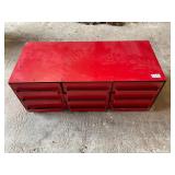 Storage box with trays- red