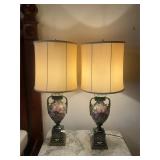 2- beautiful vintage lamps with shades