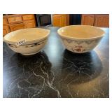 2- mixing cooking bowls oven proof