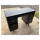 Black desk with drawers