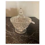 Crystal candy dish w lid