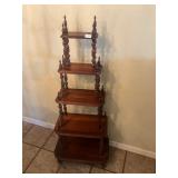 5 tiered wooden shelf