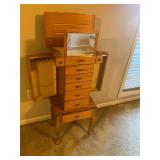 Wooden jewelry armoire