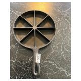 Divided corn bread cast iron skillet