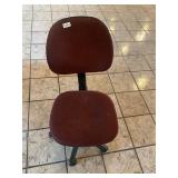 Red rolling office chair