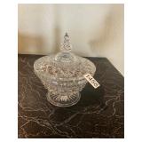 Crystal candy dish w lid