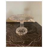 Crystal pedestal cake plate