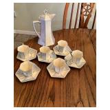 Hand painted Nippon pitcher, cups, and saucers