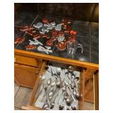 Cookie cutters and assorted silverware