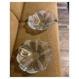 2 etched light covers- glass