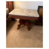 Antique Walnut marble top table