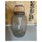 Wood handle glass jug