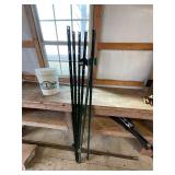 6- light weight T posts. 6 ft