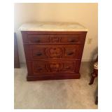 Antique Walnut dresser and marble top