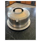 Vintage aluminum cake container