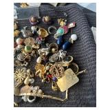Lot of clip earrings & Craft jewelry