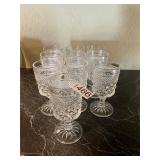 10 crystal stemware glasses