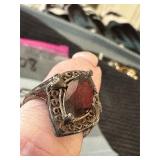 925 silver rings - one has stone missing