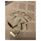 Knives and vintage glasses