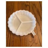 White divided dish platter