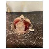 Crystal and Ruby Cheese dish