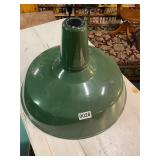 Vintage enamel green light shade