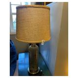 Table lamp with cursive writing