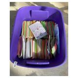 Tote full of assorted greeting cards