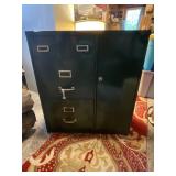 Metal cabinet with drawers and doors