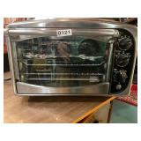Black and stainless toaster oven