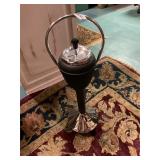 Vintage black and chrome ash tray flip top