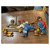 Aluminum pool player decor