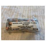 50 rounds .45 gap 185 gr fmc