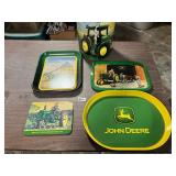 John Deere platters and tin decor