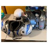 Football pads and helmet