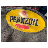 Plastic Pennzoil sign