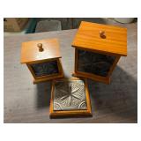 2 piece canister set and plaque