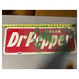 Metal Dr Pepper sign