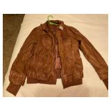 Nice brown leather jacket. Large