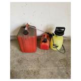 Gas jugs and sprayer