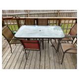 Patio table and 6 chairs