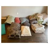Blankets throws and pillows
