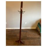 Wooden coat hat rack