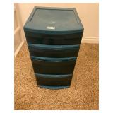 Green plastic storage box